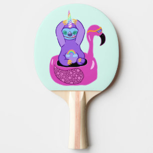 Amazing Slothicorn Pool Party! Ping Pong Paddle