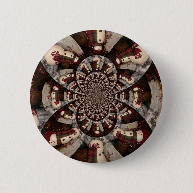 Amazing Snowman 2 Inch Round Button (Front)