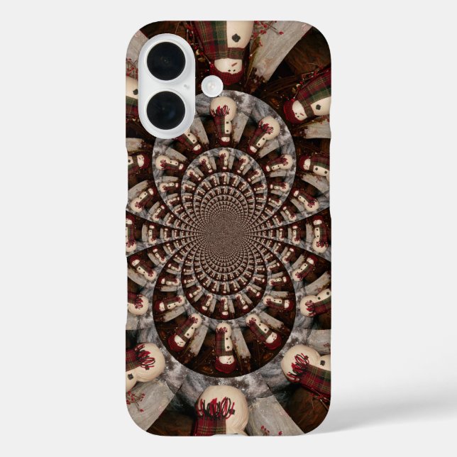 Amazing Snowman Kaleidoscope | Intricate Winter Ar Case-Mate iPhone Case (Back)