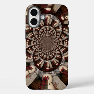 Amazing Snowman Kaleidoscope Intricate Winter Ar iPhone 16 Plus Case