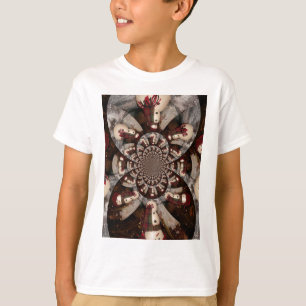 Amazing Snowman Kaleidoscope Pattern Art Design T-Shirt