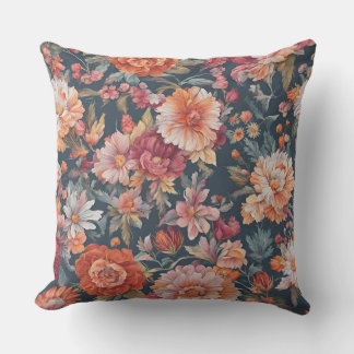 Amazing Sophisticated Vintage Flowers Outdoor Pillow