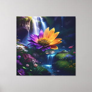Amazing Splendour Waterfall Landscape 2 Canvas Print