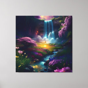 Amazing Splendour Waterfall Landscape 3 Canvas Print