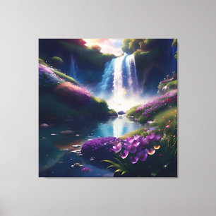 Amazing Splendour Waterfall Landscape 6 Canvas Print
