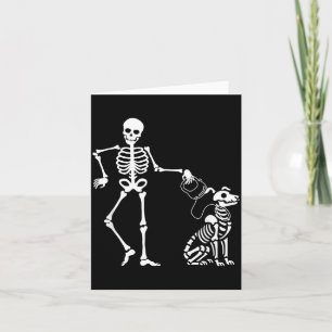 Amazing Spooky Creepy Halloween Design Skeleton Card