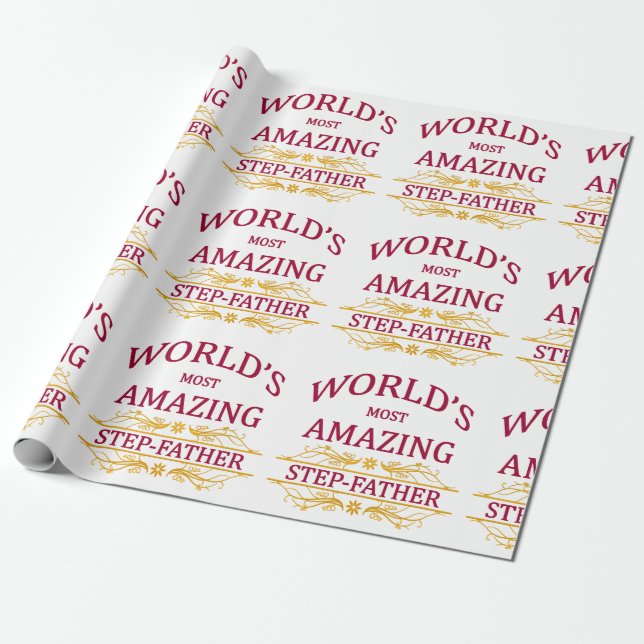 Amazing Step-Father Wrapping Paper (Unrolled)