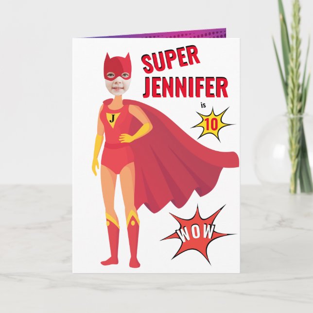 Amazing Superhero Birthday Gift Awesome  Card (Front)