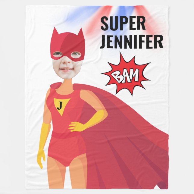 Amazing Superhero Girl Birthday Gift Fab Value Fleece Blanket (Front)