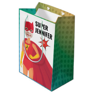 Amazing Superhero Girl Birthday Gift Fab Value  Medium Gift Bag