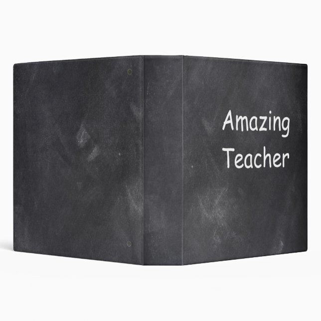 Amazing Teacher Chalkboard Design Gift Idea Binder (Background)
