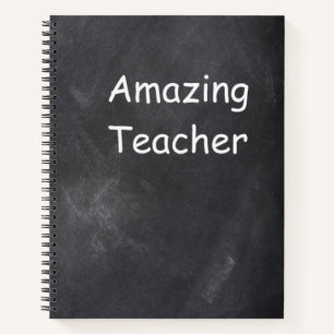 Amazing Teacher Chalkboard Design Gift Idea Notebook