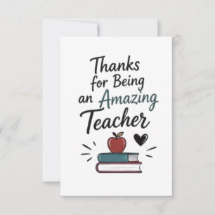 Amazing Teacher Thank You Card
