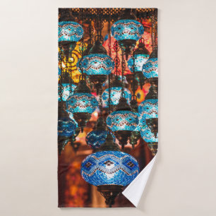 Amazing traditional handmade turkish lamps in souv bath towel