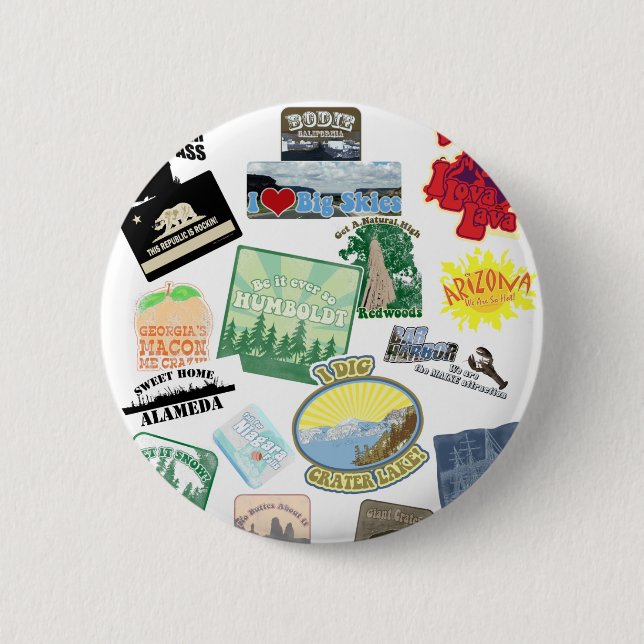 Amazing Travel Collage 2 Inch Round Button (Front)