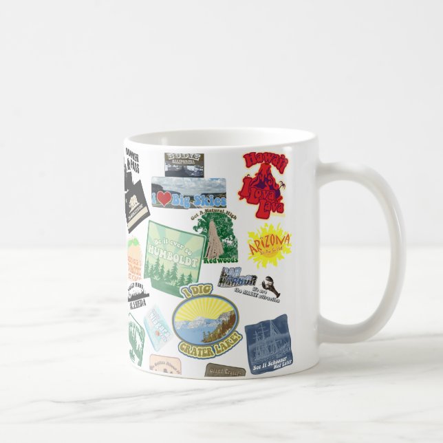 Amazing Travel Collage Epic Style Art Coffee Mug (Right)