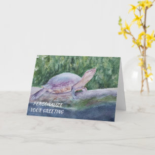 Amazing Tropical Turtle Customizable Card