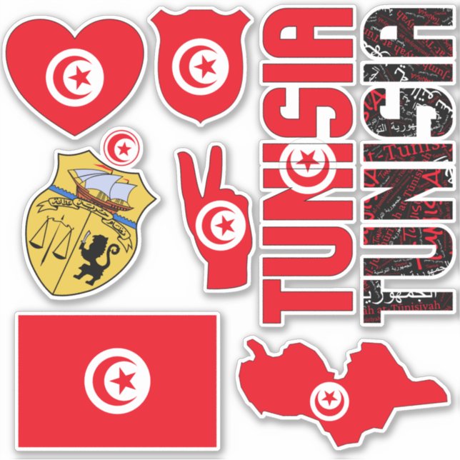 Amazing Tunisia Shapes National Symbols (Front)
