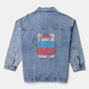 Amazing Uncle  For Men Funny Best Uncle  Denim Jacket