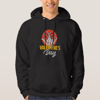 Amazing valentines day cupid stupid heart skeleton hoodie