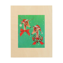 Amazing Vintage Mid Century Mod Retro Reindeer Wood Wall Art