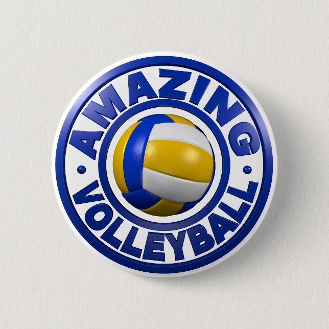 Amazing Volleyball 2 Inch Round Button (Front)