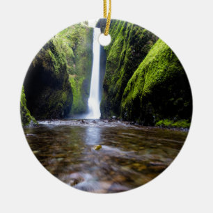 Amazing Waterfall Ceramic Ornament
