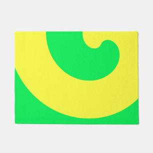 Amazing Yellow and Green swirling Doormat