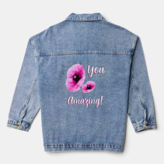 Amazing You Pink Floral Women's Denim Jacket