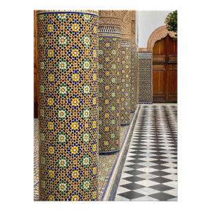 Amazing Zellige Tile in Ben Youssef - Marrakech Photo Print