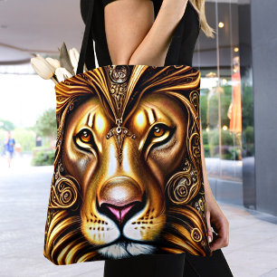 Amazingly Beautiful Golden Lion Tote Bag