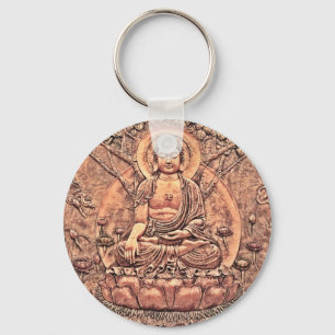 Amazingly Detailed Copper Buddha Keychain