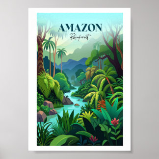 Amazon Rainforest Travel Poster