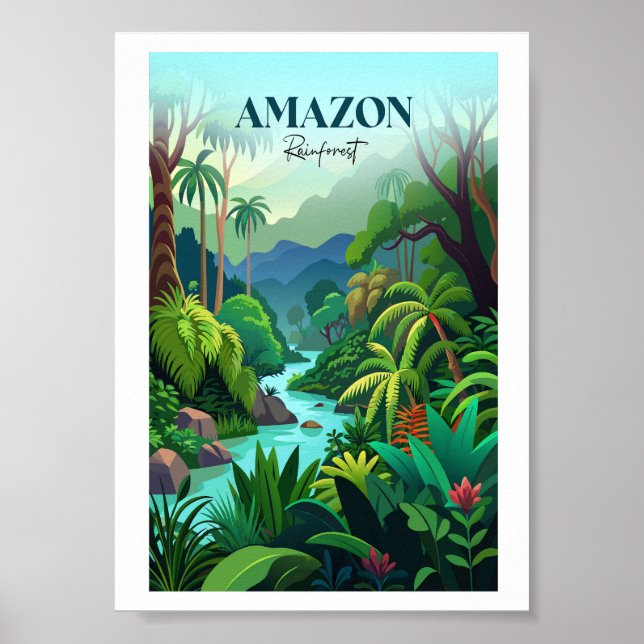 Amazon Rainforest Travel Poster (Front)