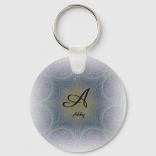 Amazone A Font Monogram Keychain