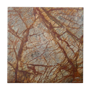 Amazonian Brown Quartz Crystal Gemstone Print Tile