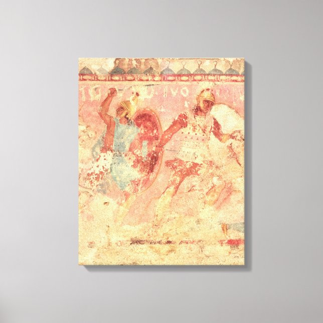 Amazons fighting a Greek warrior Canvas Print (Front)