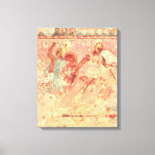 Amazons fighting a Greek warrior Canvas Print
