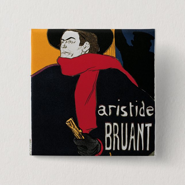 Ambassadeurs 2 Inch Square Button (Front)