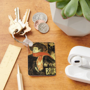 Ambassadeurs, Aristide Bruant by Toulouse Lautrec Keychain