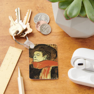 Ambassadeurs, Aristide Bruant by Toulouse Lautrec Keychain