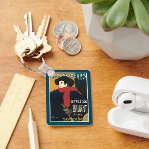 Ambassadeurs, Artistide Bruant by Toulouse Lautrec Keychain