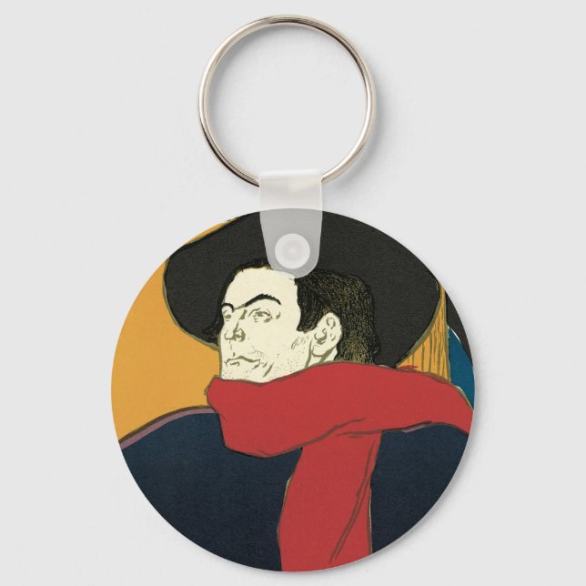 Ambassadeurs, Artistide Bruant by Toulouse Lautrec Keychain (Front)