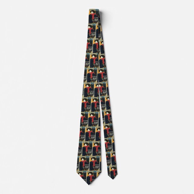 Ambassadeurs, Artistide Bruant by Toulouse Lautrec Tie (Front)