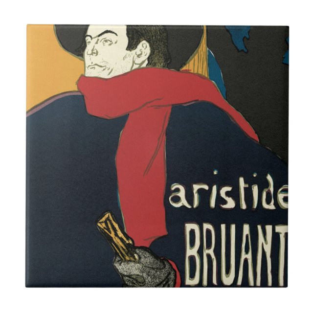 Ambassadeurs, Artistide Bruant by Toulouse Lautrec Tile (Front)