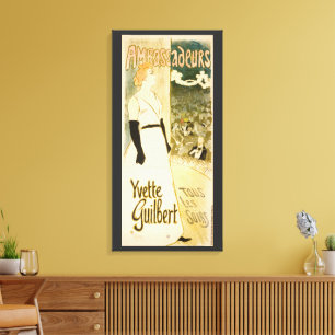 Ambassadeurs Yvette Guilbert by Theophile Steinlen Canvas Print