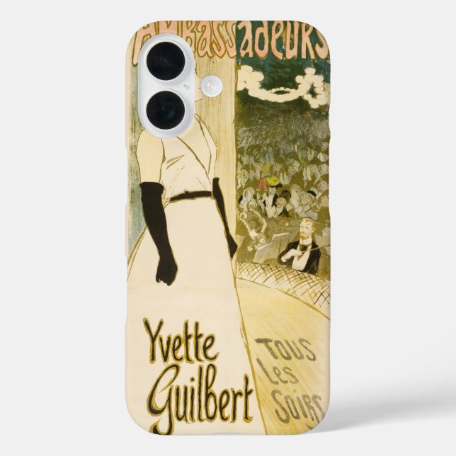 Ambassadeurs Yvette Guilbert by Theophile Steinlen Case-Mate iPhone Case (Back)