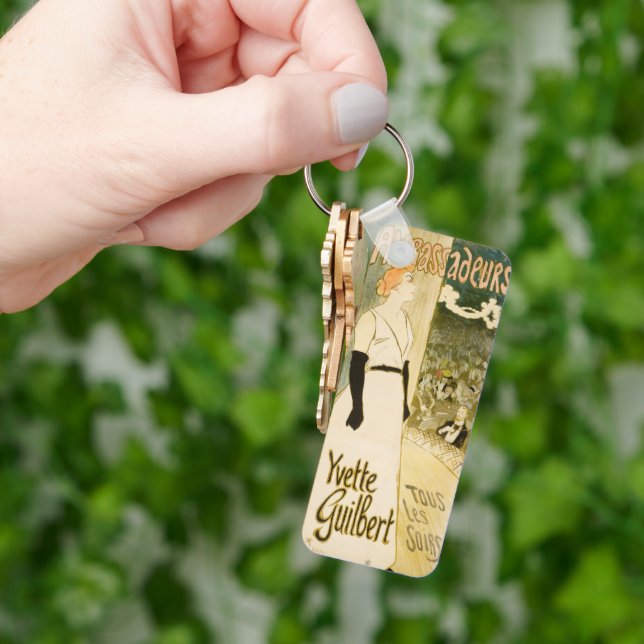 Ambassadeurs Yvette Guilbert by Theophile Steinlen Keychain (Hand)