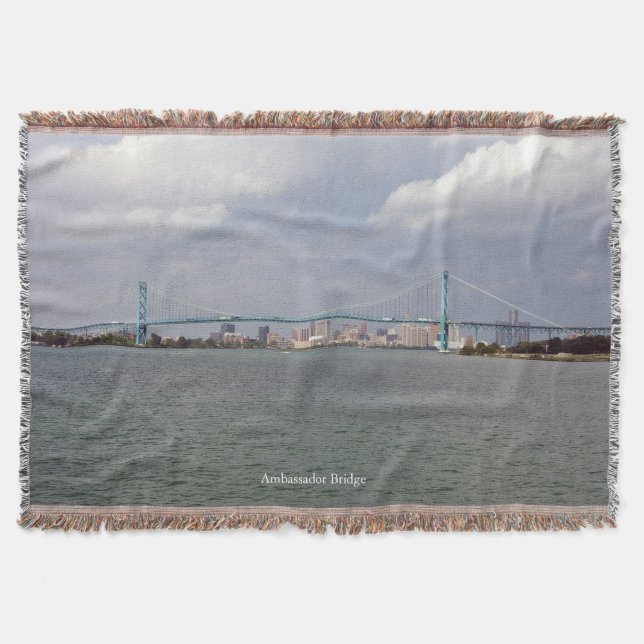 Ambassador Bridge throw blanket (Front)