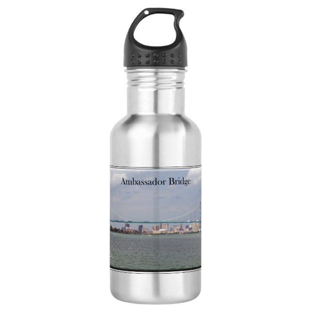 Ambassador Bridge water bottle (Front)